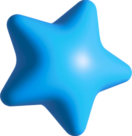star icon 3d blue