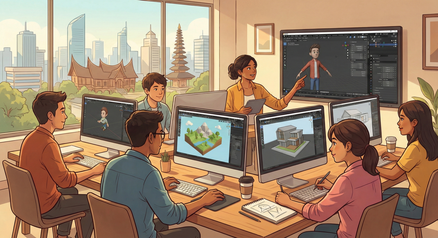 Rekomendasi Program Belajar Blender Terbaik Indonesia