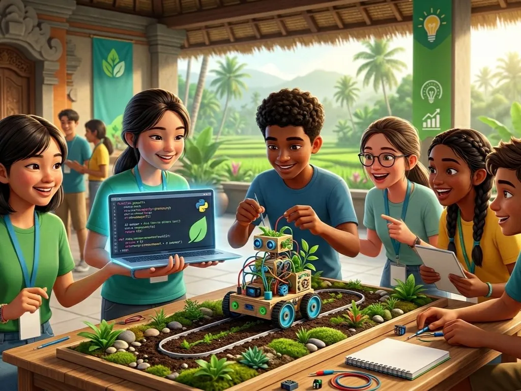 From Casual Interest to Expertise: The Thrills of AI and Robotics Coding in Bali Through the Greentech Innovation Challenge