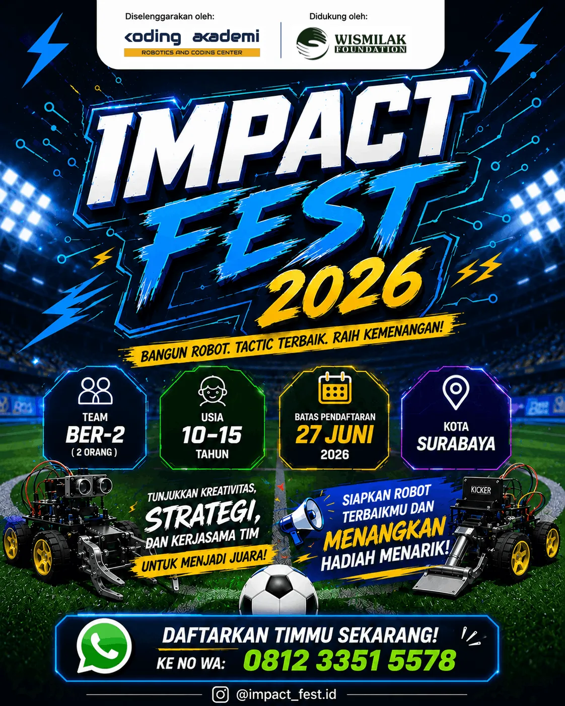 Poster Impact Fest 2026 Robo Soccer Competition