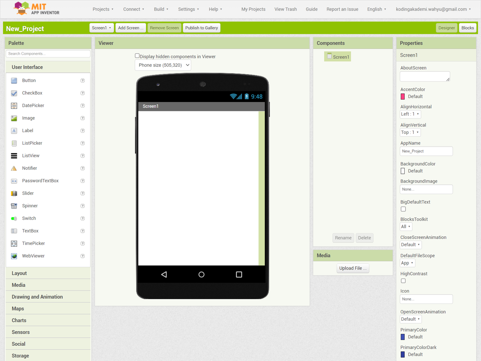 Mit app inventor adalah media belajar coding android untuk anak